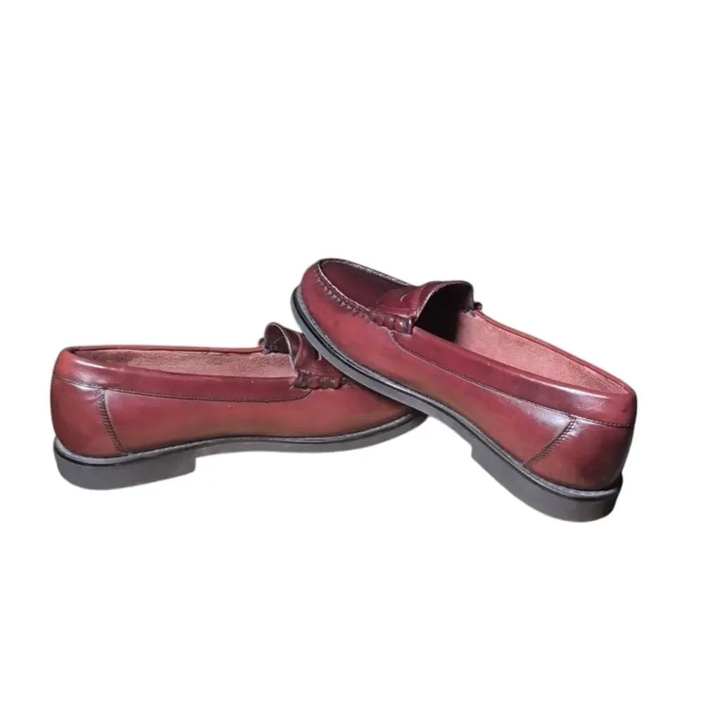 Rockport Men’s Burgundy Leather Penny Loafers Sz 9.5W Excellent Condition